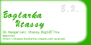 boglarka utassy business card